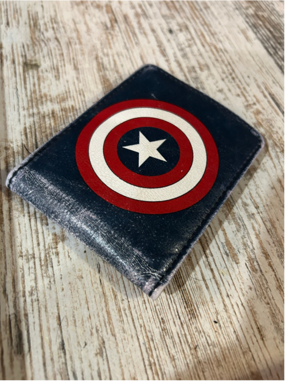 Men's Buckle-Down Captain America Wallet One Size Black Red